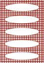 3639 Küchenetiketten Vichy- Karo rot, 10 St.