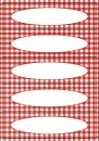 3639 Küchenetiketten Vichy- Karo rot, 10 St.