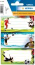 5588 Schuletiketten - Fussball, beglimmert, 1 St.