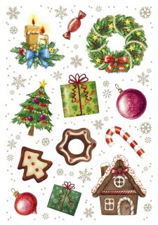 15072 Sticker DECOR Weihnachtszeit, 10 St.