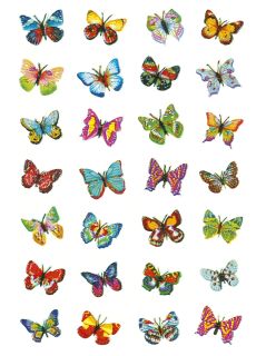 6819 Sticker MAGIC Schmetterlinge, Glitterfolie, 10 St.
