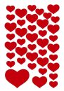 3841 Sticker DECOR Kleine Herzen rot, 10 St.