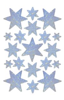3901 Sticker DECOR Sterne 6-zackig, silber, Holographie, 10 St.