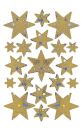 Schmucketikett Sterne gold, 10 St.