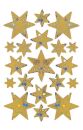 Schmucketikett Sterne gold, 10 St.