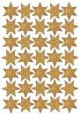 3911 Sticker DECOR Sterne 6-zackig, gold, beglimmert,...