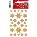 3916 Sticker DECOR Sterne 6-zackig, gold/irisierende Folie, 10 St.
