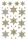 3948 Sticker DECOR Sterne 6-zackig, silber, reliefgeprägt, 10 St.