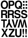 4188 Buchstaben-Etiketten - O-Z, 33 mm, wetterfest, schwarz, 1 St.