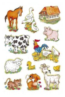 5419 Sticker DECOR Bauernhoftiere, 10 St.