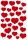 3254 Sticker MAGIC rote Herzen, Stone, 10 St.