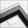 POV® Klapprahmen Double Paperboard, 4 x DIN A4 Silber-Schwarz