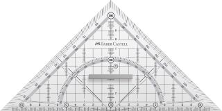 Geometrie-Dreieck GRIP groß, Kunststoff, 22 cm, durchsichtig, 1 St.