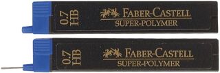 Feinmine SUPER POLYMER - 0,7 mm, H, schwarz, 12 Minen, 1 St.