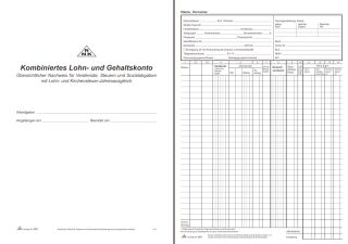 Kombiniertes Lohn- und Gehaltskonto - Buch, 40 Seiten, DIN A4, 1 St.