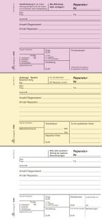 Reparaturschein - Block - SD, 3 x 40 Blatt, DIN A6 quer, 1 St.