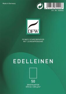 Briefkarte Edelleinen - A6 hoch, 50 Stück, 1 St.