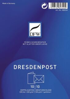 Doppelkarte DresdenPost - A6 hoch, 10 Karten/10 Umschläge, 1 St.