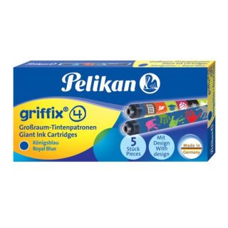 griffix® Tintenpatrone für Füllhalter - königsblau, Motive sortiert, 10 St.