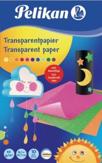 Transparentpapier 233 M/10, Mappe mit 10 Blatt in 10 Farben, 10 St.