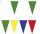 Wimpelkette Plastik - 4 m, bunt, 5 St.
