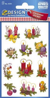 Z-Design 4050, Weihnachtssticker, Gestecke, 2 Bogen/22 Sticker, 10 St.
