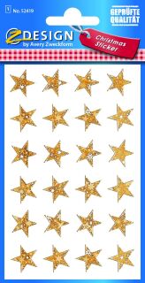Z-Design 52419, Weihnachtssticker, Sterne, 1 Bogen/24 Sticker, 10 St.