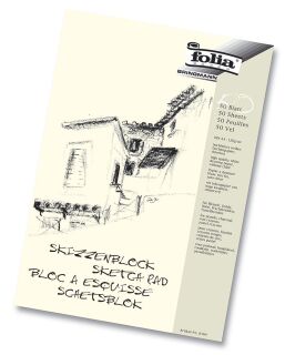 Skizzenblock - A4, 120 g/qm, 50 Blatt, 1 St.