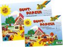 Buntpapier Mappe - gummiert, 10 Farben sortiert, 21 x 30...