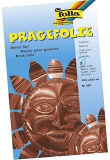 Prägefolie Mappe - 19 x 30 cm, kupfer, 3 Blatt, 1 St.