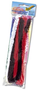 Chenilledraht Flausch - 20 mm, 10 Stück, 10 Farben sortiert, 1 St.