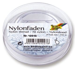 Nylonfaden - 0,16 mm, 100 m Spule, 1 St.