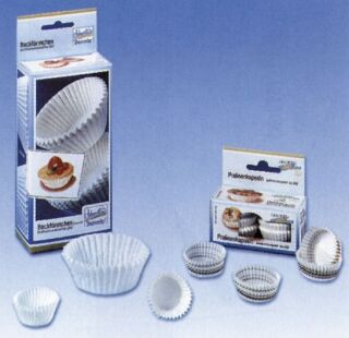 Back- und Pralinenförmchen - Ø 26 mm, weiß, 200 Stück, 1 St.