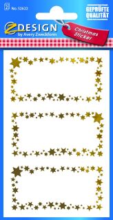 Z-Design 52622, Weihnachtssticker, Geschenketikett, 2 Bogen/6 Sticker, 10 St.