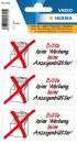 5742 Hinweisetiketten Keine Werbung/Anzeigenblatt -...