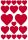 3827 Sticker DECOR Herzen rot, 10 St.