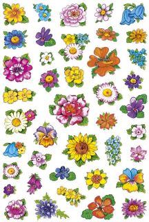 3522 Sticker DECOR Kleine Blumenköpfe, 10 St.