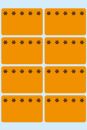 3774 Tiefkühletiketten orange 26x40 mm Eiskristalle...