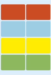 3681 Vielzwecketiketten farbig sortiert 26x40 mm Papier matt 40 St., 1 St.