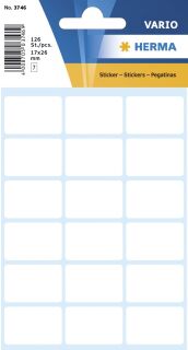 3746 Vielzwecketiketten weiß 17x26 mm Papier matt 126 St., 10 VPE