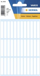 3735 Vielzwecketiketten weiß 5x35 mm Papier matt 252 St., 10 St.
