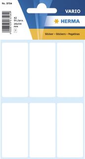 3754 Vielzwecketiketten weiß 26x54 mm Papier matt 42 St., 10 St.