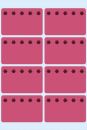 3772 Tiefkühletiketten rot 26x40 mm Eiskristalle 48...