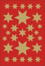 3927 Sticker DECOR Sterne 6-zackig, gold, 10 St.