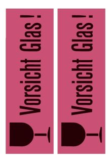 5739 Hinweisetiketten Vorsicht Glas - 39x118 mm, 1 St.