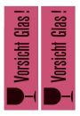 5739 Hinweisetiketten Vorsicht Glas - 39x118 mm, 1 St.
