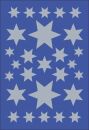 3928 Sticker DECOR Sterne 6-zackig, silber, 10 St.