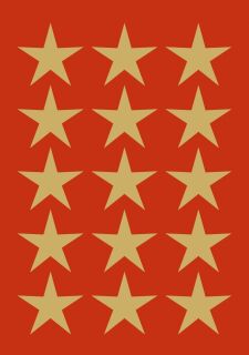 3414 Sticker DECOR Sterne 5-zackig, gold Ø 22 mm, 10 St.
