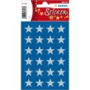 3418 Sticker DECOR Sterne 5-Zackig, silber Ø 15...