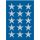 3419 Sticker DECOR Sterne 5-zackig, silber Ø 22 mm, 10 St.
